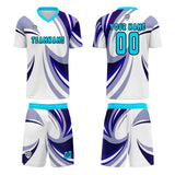 Custom White Purple Uniform Jersey Kids Adults Personalized Set Jersey Shirt
