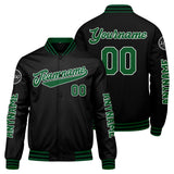 Custom Green Black Varsity Jackets for Men Women Youth Personalized Letterman Jackets