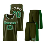 Custom Army Green-Green Basketball Jersey for Men Women Adult Youth Stitched Name Number Logo