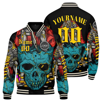 Custom Teal Yellow Varsity Jackets for Men Women Youth Personalized Letterman Jackets