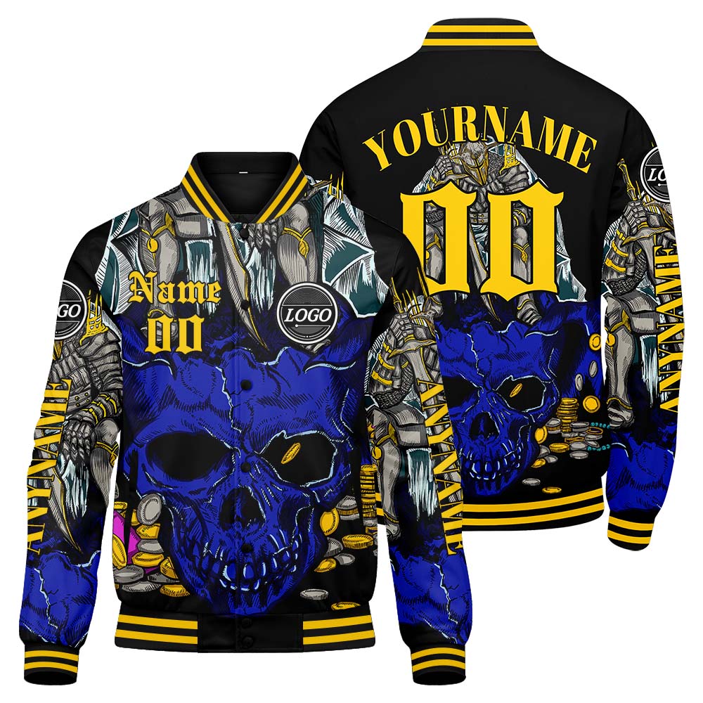 Custom Royal Yellow Varsity Jackets for Men Women Youth Personalized Letterman Jackets