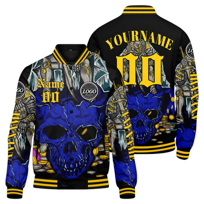 Custom Royal Yellow Varsity Jackets for Men Women Youth Personalized Letterman Jackets