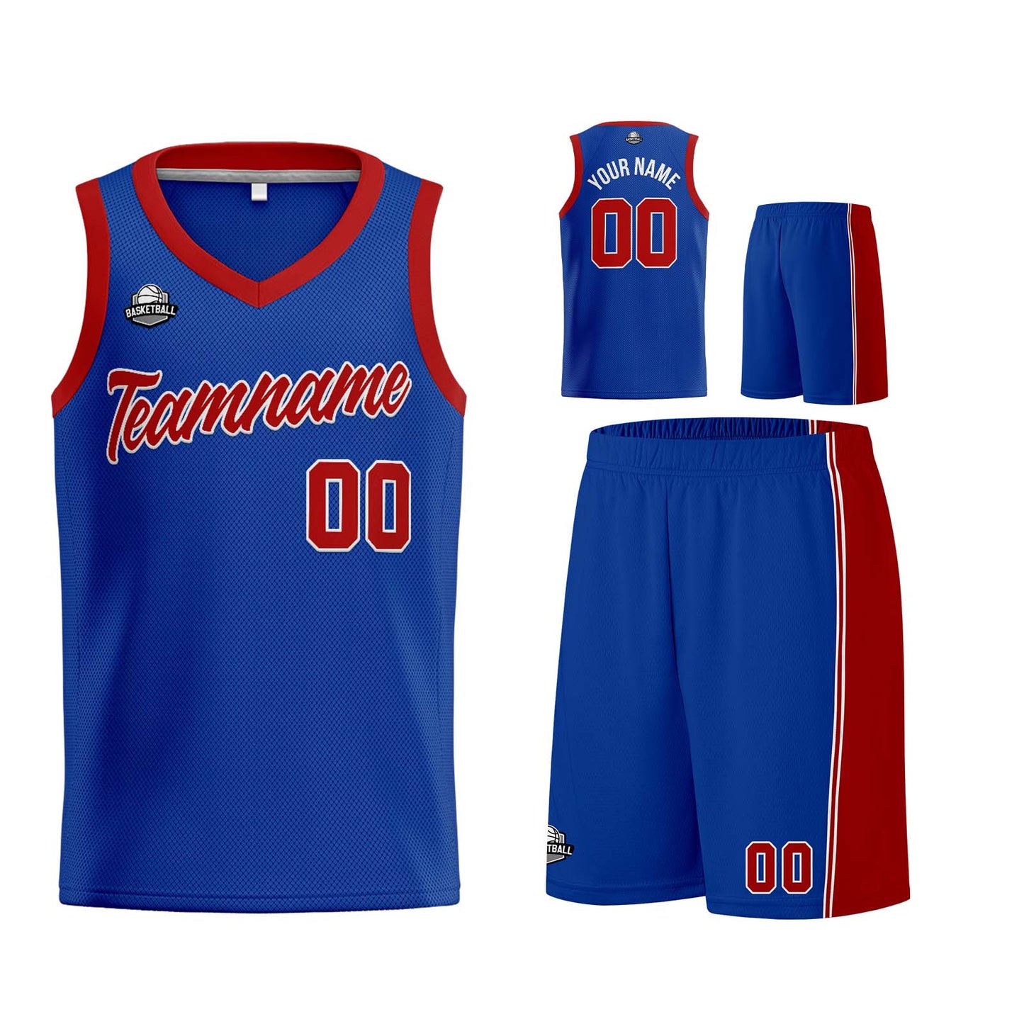 Custom Royal Red Basketball Jersey for Men Women Adult Youth Stitched Name Number Logo