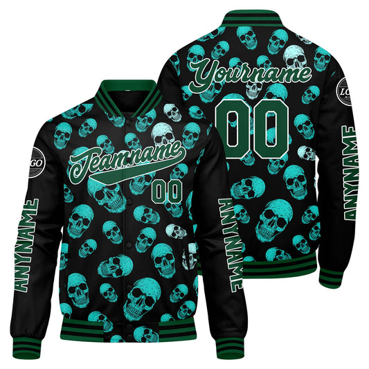 Custom Green Varsity Jackets for Men Women Youth Personalized Letterman Jackets
