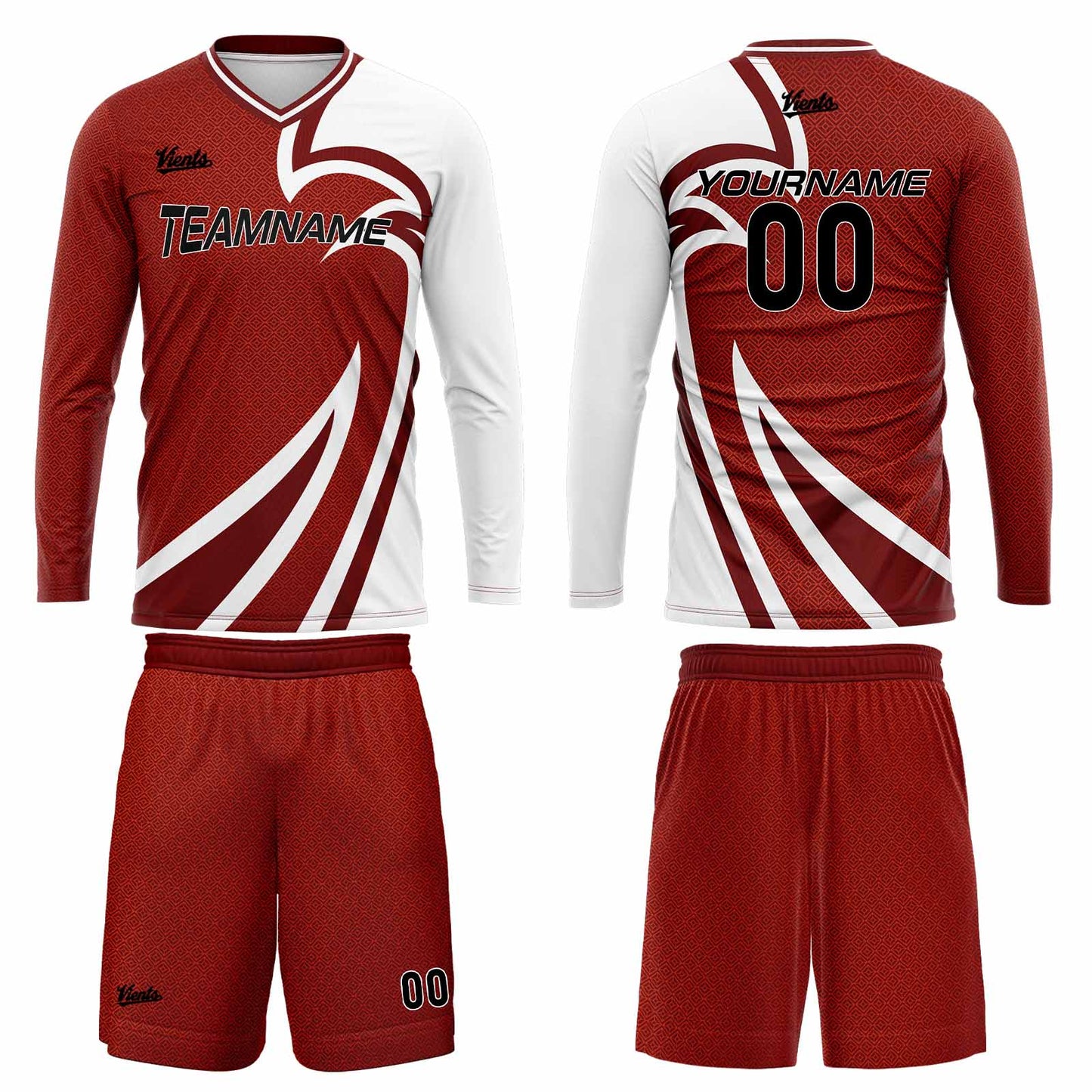 Custom Red Basketball Soccer Football Shooting Long T-Shirt for Adults and Kids
