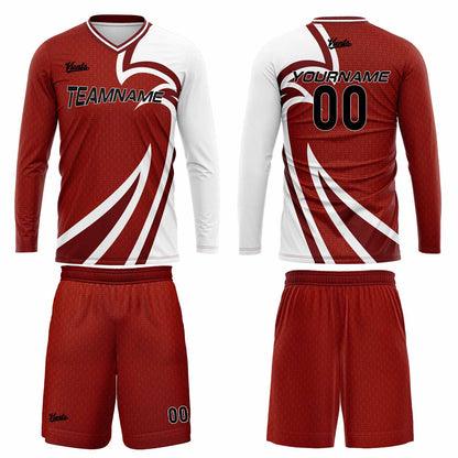 Custom Red Basketball Soccer Football Shooting Long T-Shirt for Adults and Kids