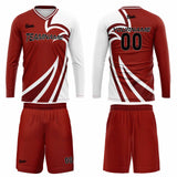 Custom Red Basketball Soccer Football Shooting Long T-Shirt for Adults and Kids