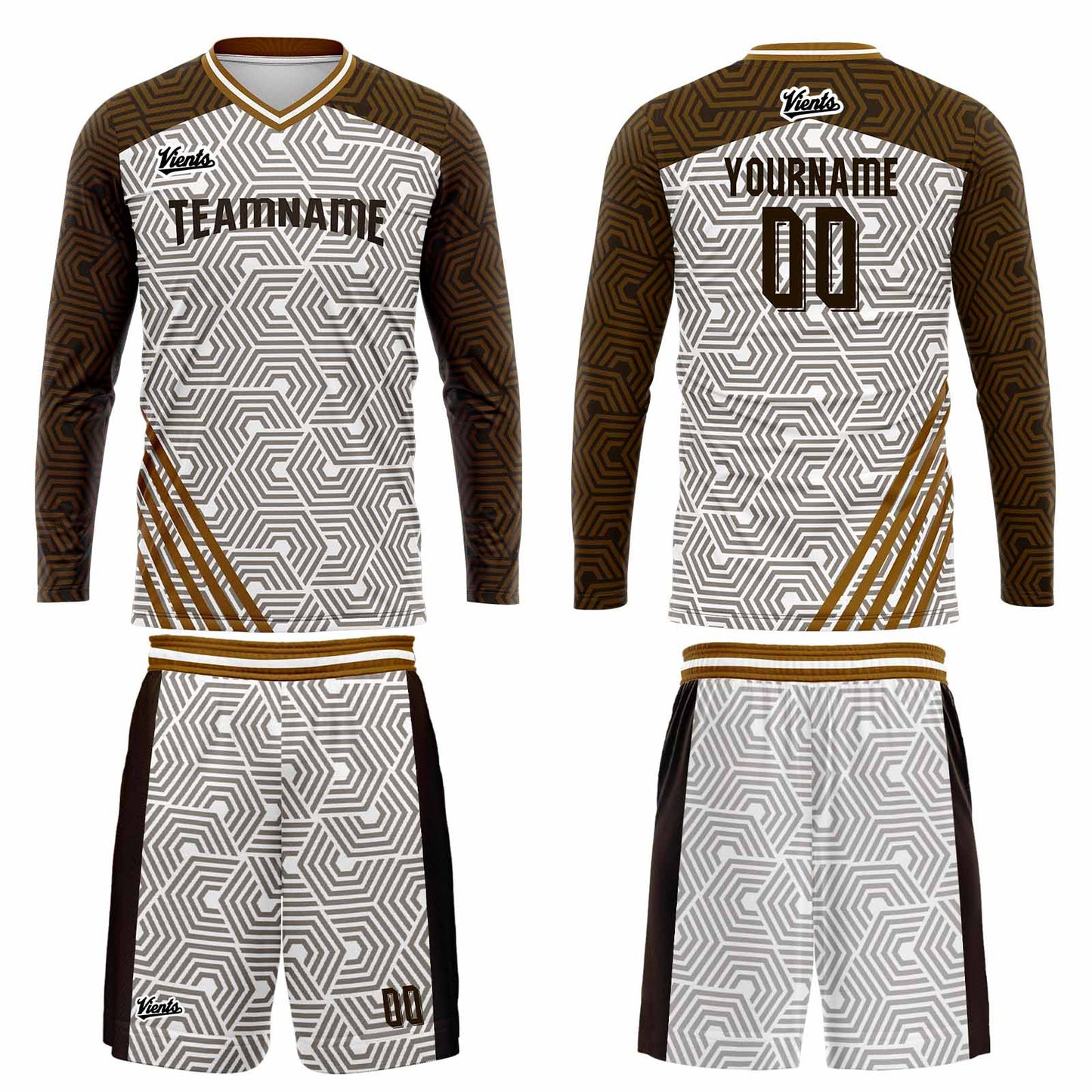 Custom Brown Basketball Soccer Football Shooting Long T-Shirt for Adults and Kids