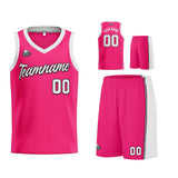 Custom Pink White Basketball Jersey for Men Women Adult Youth Stitched Name Number Logo