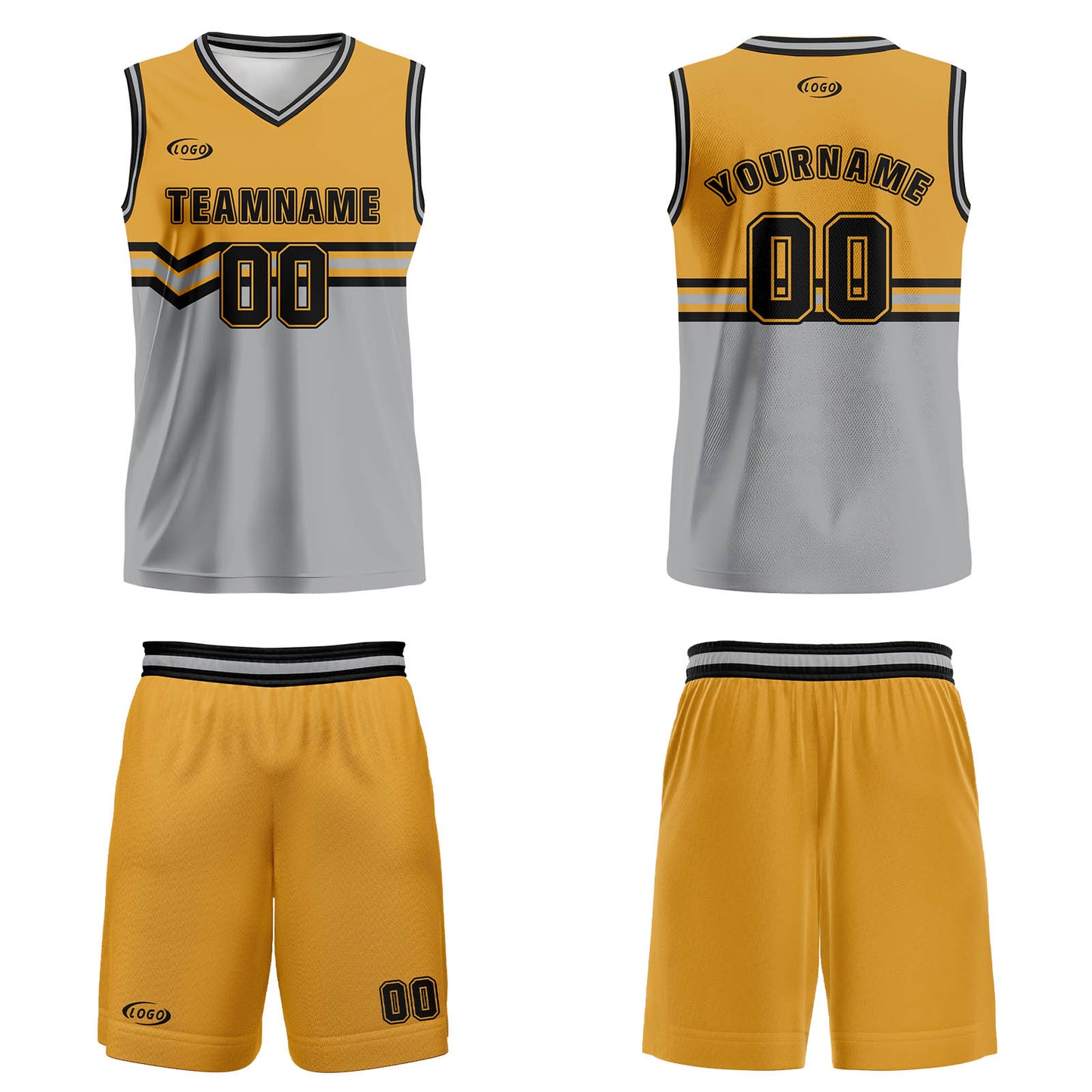 Custom Orange Grey Black Basketball Jersey Uniform Suit Printed Your Logo Name Number
