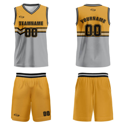Custom Orange Grey Black Basketball Jersey Uniform Suit Printed Your Logo Name Number