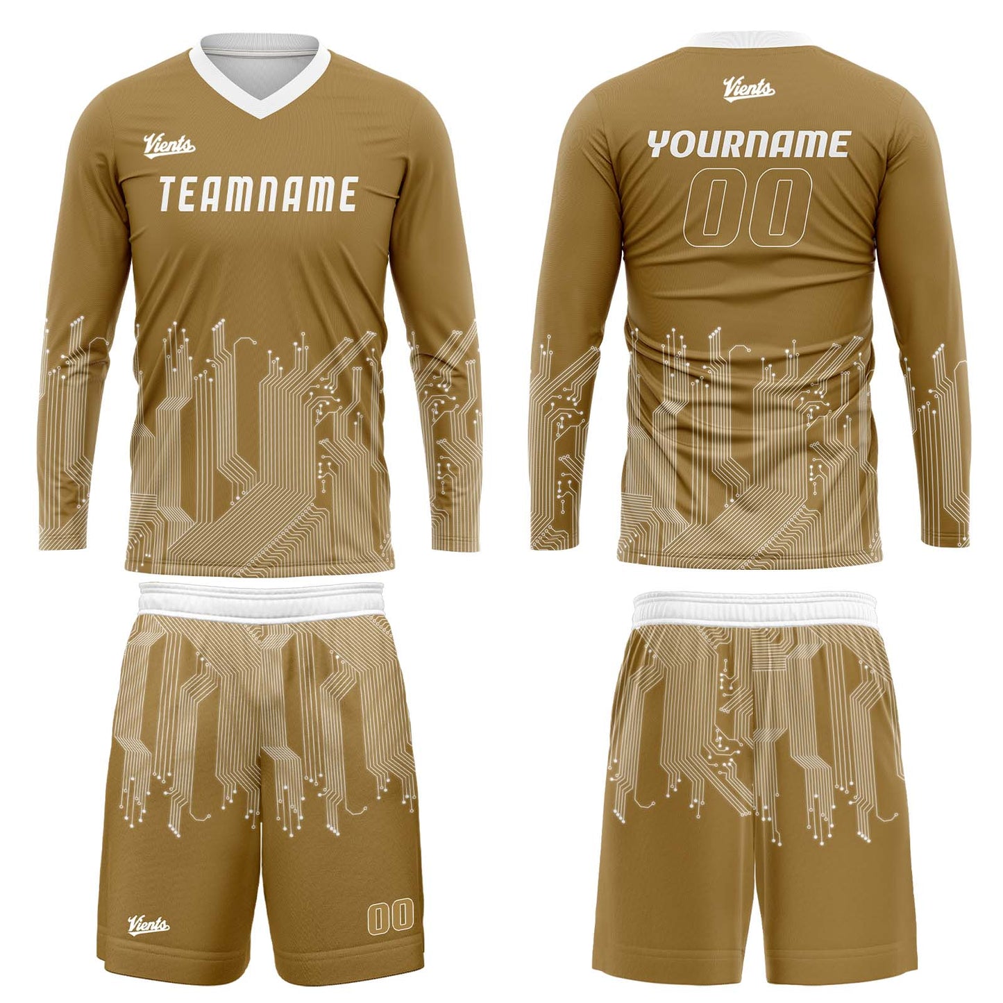 Custom Gold White Basketball Soccer Football Shooting Long T-Shirt for Adults and Kids