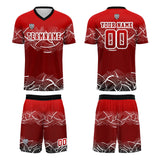 Custom Red Soccer Uniform Jersey Kids Adults Personalized Set Jersey Shirt