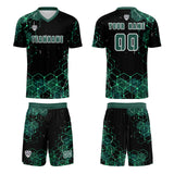 Custom Dark Green Uniform Jersey Kids Adults Personalized Set Jersey Shirt