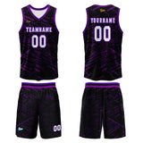 Custom Black Purple Basketball Jersey Uniform Suit Printed Your Logo Name Number