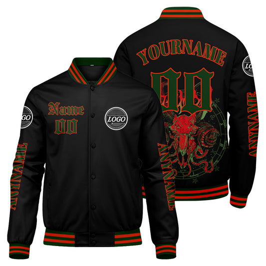 Custom Red Green Varsity Jackets for Men Women Youth Personalized Letterman Jackets