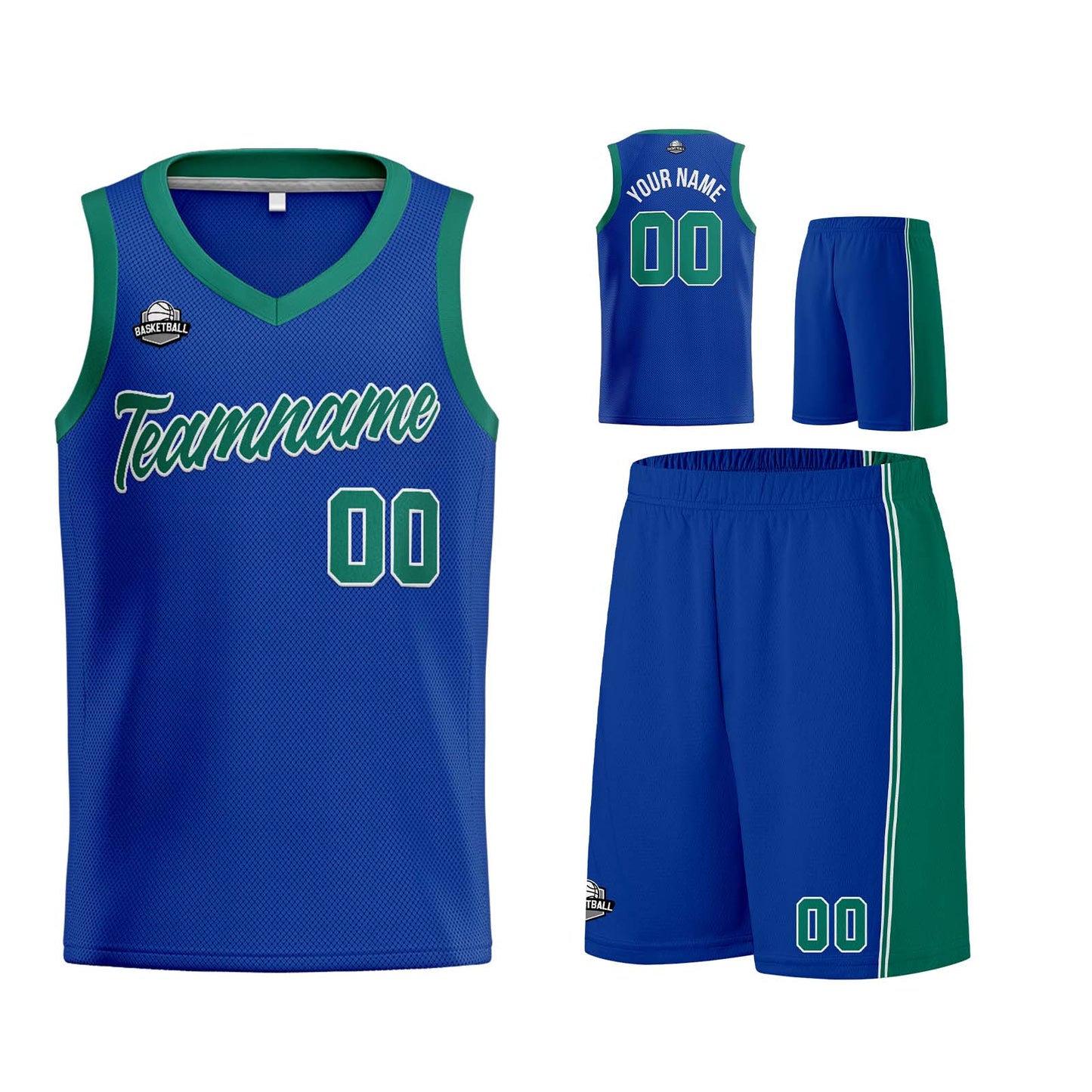 Custom Royal Green Basketball Jersey for Men Women Adult Youth Stitched Name Number Logo