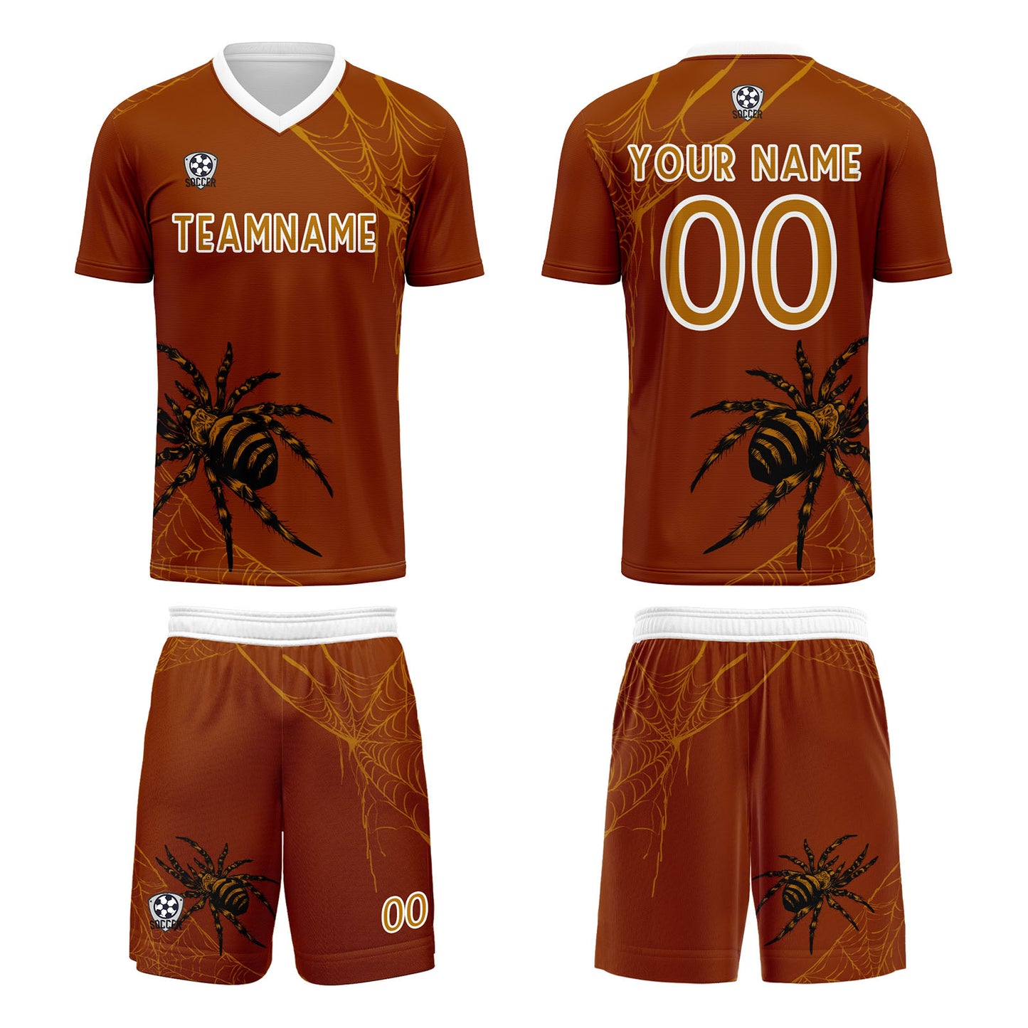 Custom Orange Soccer Uniform Jersey Kids Adults Personalized Set Jersey Shirt
