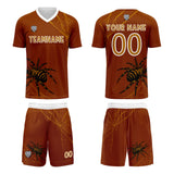 Custom Orange Soccer Uniform Jersey Kids Adults Personalized Set Jersey Shirt