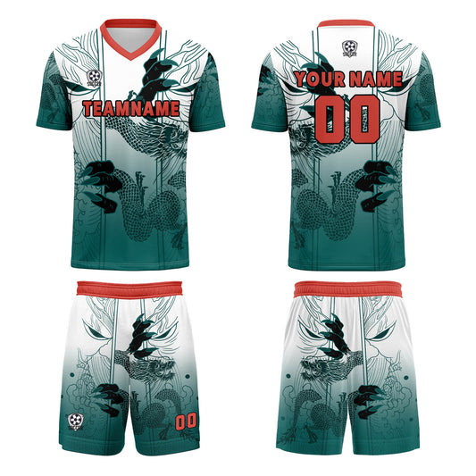Custom White Light Green Uniform Jersey Kids Adults Personalized Set Jersey Shirt