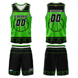 Custom Black Green Basketball Jersey Uniform Suit Printed Your Logo Name Number
