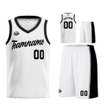 Custom White Black Basketball Jersey for Men Women Adult Youth Stitched Name Number Logo