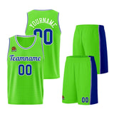 Custom Neon Green-Royal Basketball Jersey for Men Women Adult Youth Stitched Name Number Logo
