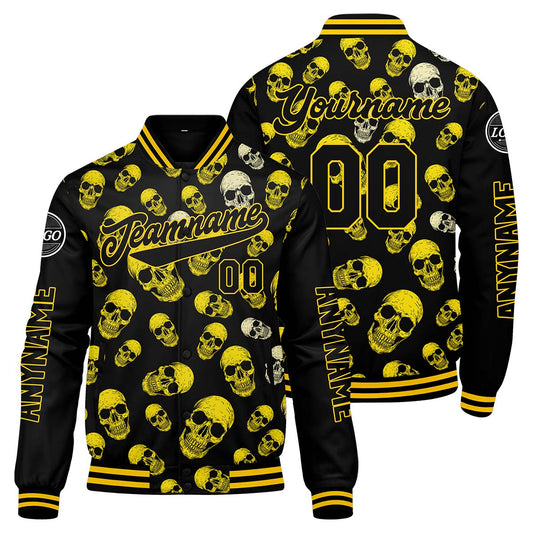 Custom Yellow Varsity Jackets for Men Women Youth Personalized Letterman Jackets