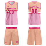 Custom Pink Orange Rose Red Basketball Jersey Uniform Suit Printed Your Logo Name Number