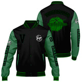 Custom Black Grass Green Varsity Jackets for Men Women Youth Personalized Letterman Jackets
