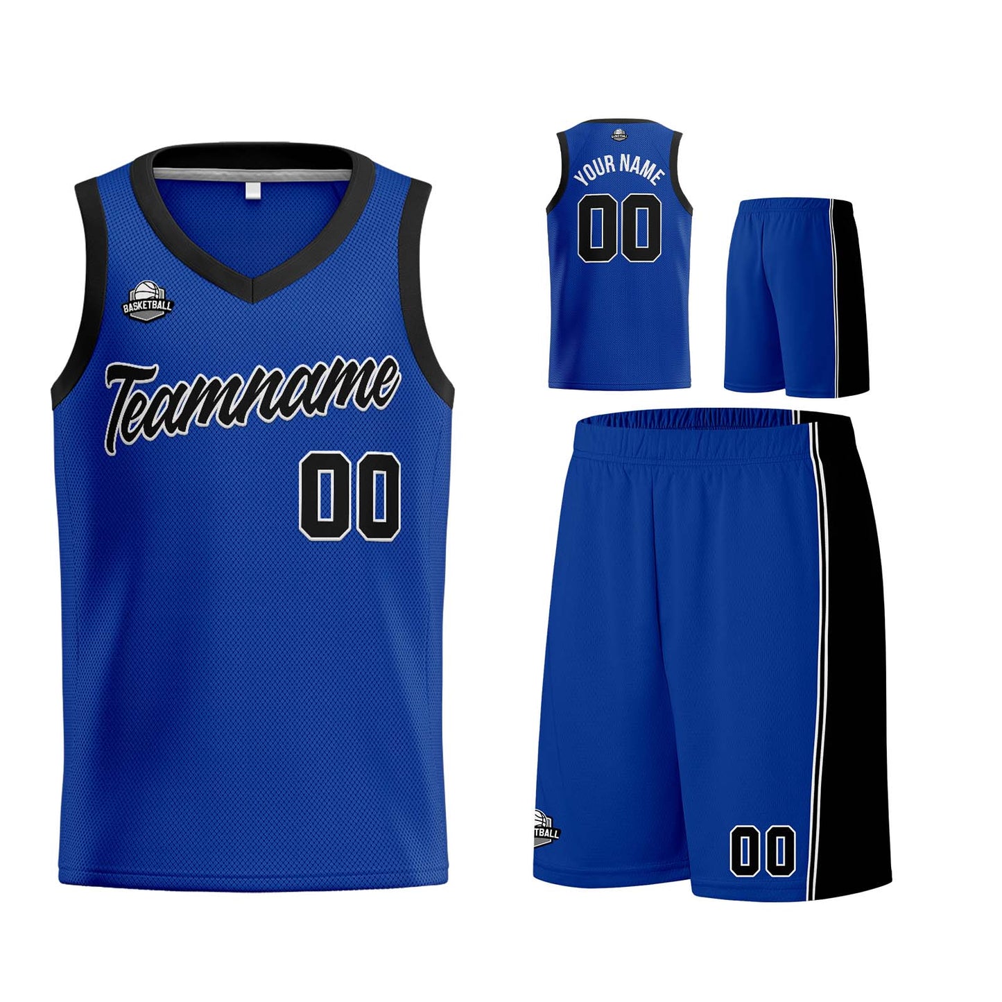 Custom Royal Black Basketball Jersey for Men Women Adult Youth Stitched Name Number Logo