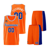 Custom Orange-Royal Basketball Jersey for Men Women Adult Youth Stitched Name Number Logo