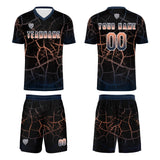 Custom Black Blue Soccer Uniform Jersey Kids Adults Personalized Set Jersey Shirt