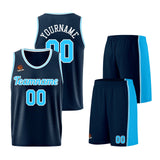 Custom Dark Blue-Light Blue Basketball Jersey for Men Women Adult Youth Stitched Name Number Logo