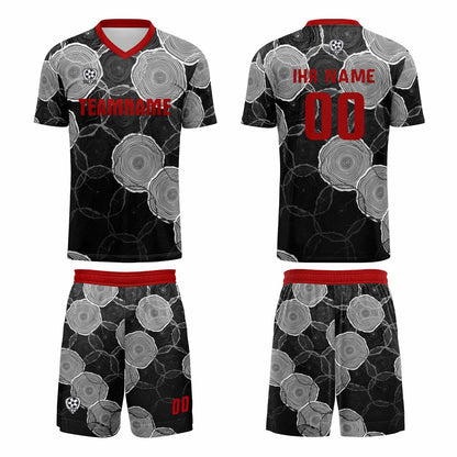 Custom Red Ash Uniform Jersey Kids Adults Personalized Set Jersey Shirt