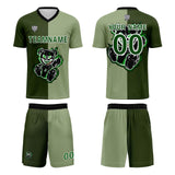 Custom Green Soccer Uniform Jersey Kids Adults Personalized Set Jersey Shirt