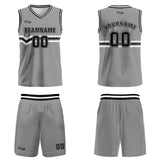 Custom Grey Black White Basketball Jersey Uniform Suit Printed Your Logo Name Number