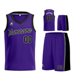 Custom Purple Black Basketball Jersey for Men Women Adult Youth Stitched Name Number Logo