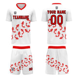 Custom White Soccer Uniform Jersey Kids Adults Personalized Set Jersey Shirt