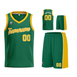 Custom Green Yellow Basketball Jersey for Men Women Adult Youth Stitched Name Number Logo