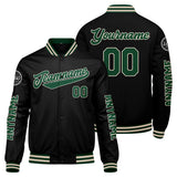 Custom Dark Green Black Cream Varsity Jackets for Men Women Youth Personalized Letterman Jackets