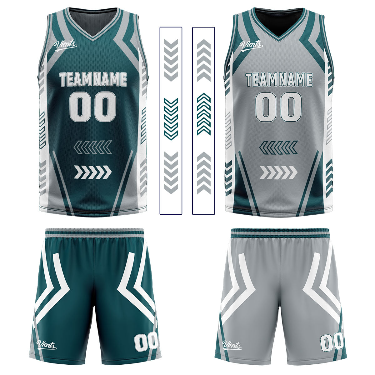 Custom Dull Green Grey Reversible Basketball Suit for Adults and Kids Personalized Jersey