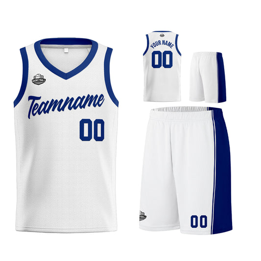 Custom White Royal Basketball Jersey for Men Women Adult Youth Stitched Name Number Logo