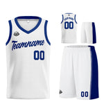 Custom White Royal Basketball Jersey for Men Women Adult Youth Stitched Name Number Logo