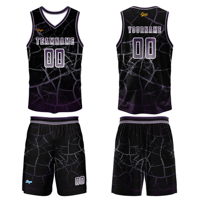 Custom Gray Violet Basketball Jersey Uniform Suit Printed Your Logo Name Number