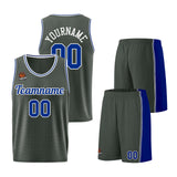 Custom Dark Gray-Royal Basketball Jersey for Men Women Adult Youth Stitched Name Number Logo