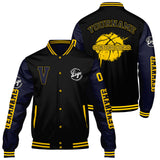 Custom Black Dull Blue Varsity Jackets for Men Women Youth Personalized Letterman Jackets