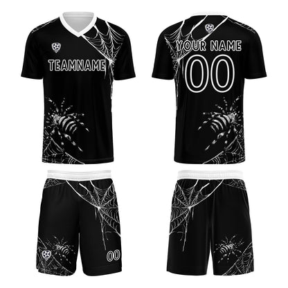 Custom Black Soccer Uniform Jersey Kids Adults Personalized Set Jersey Shirt