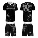 Custom Black Soccer Uniform Jersey Kids Adults Personalized Set Jersey Shirt