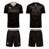 Custom Black Light brown Soccer Uniform Jersey Kids Adults Personalized Set Jersey Shirt